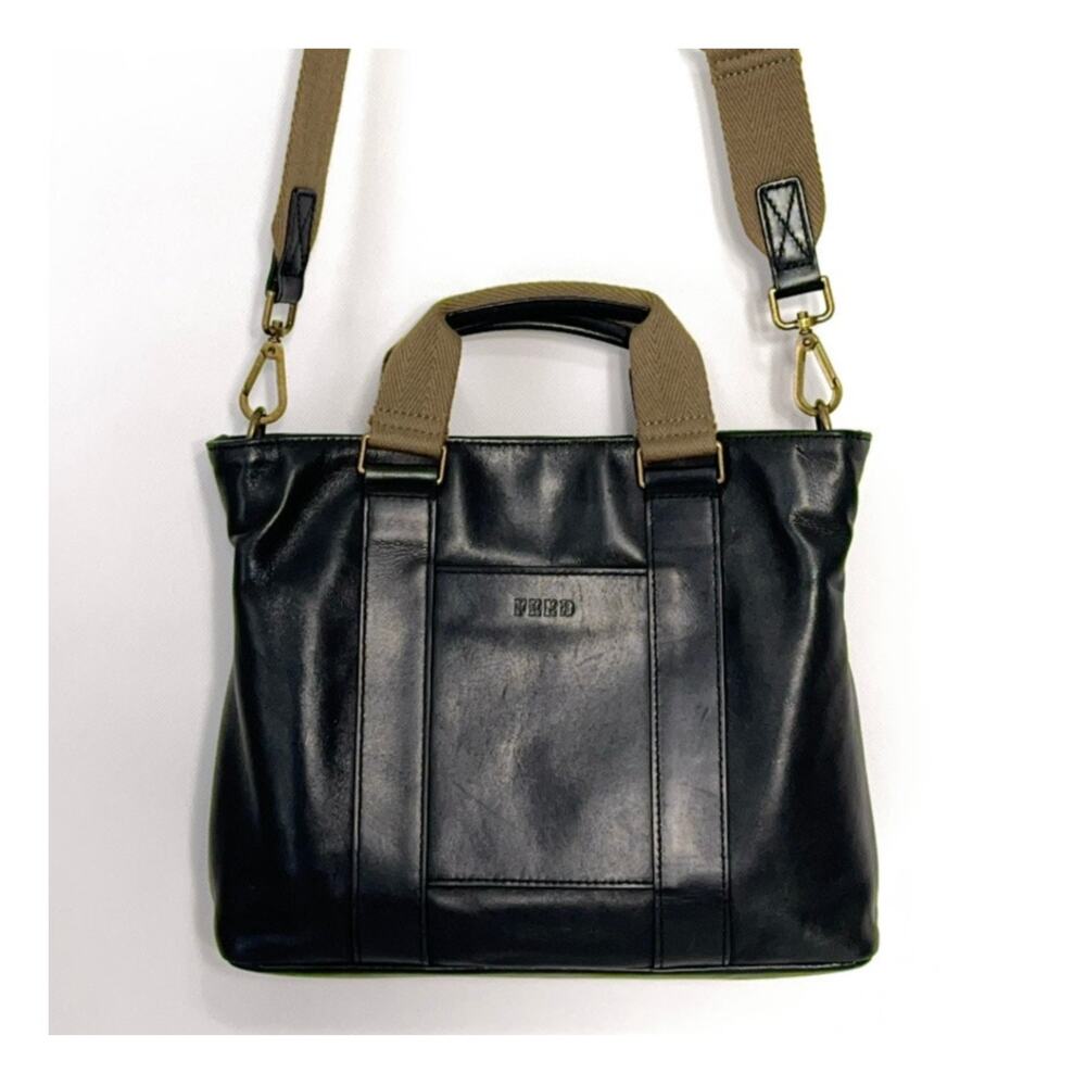 The Feed Project Small Work Bag Black Leather